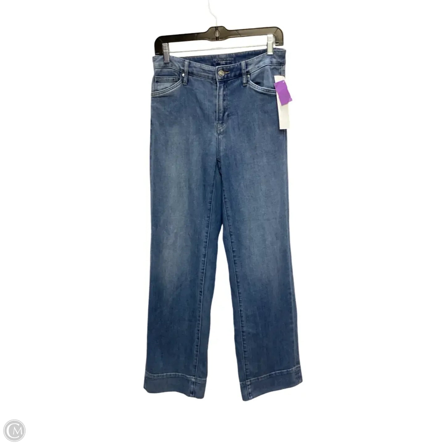 Jeans Wide Leg By Chicos In Blue Denim, Size: 0