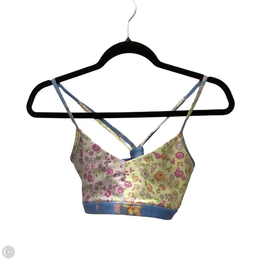 Designer Athletic Bra By Loveshackfancy In Floral Print, Size: L