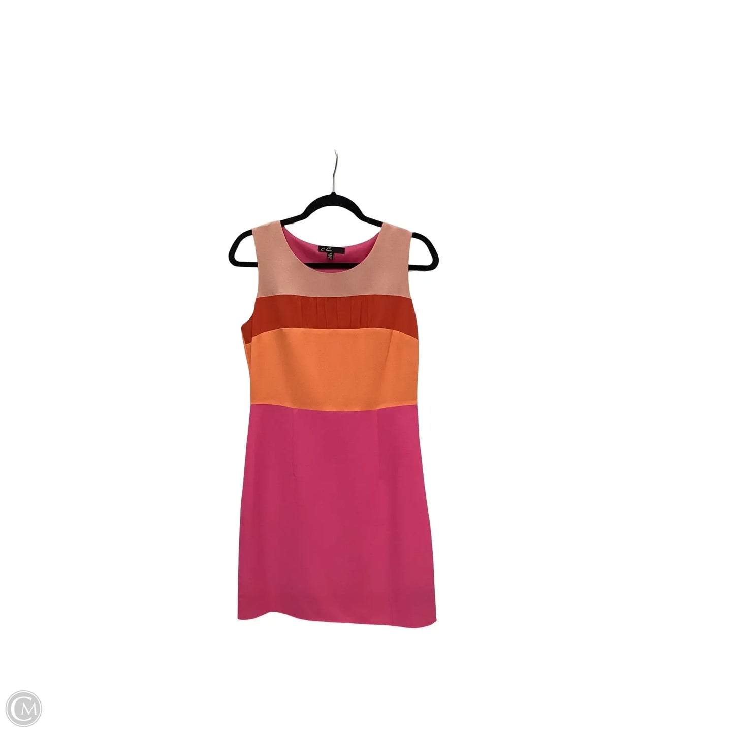 Dress Casual Short By C Luce In Orange & Pink, Size: M