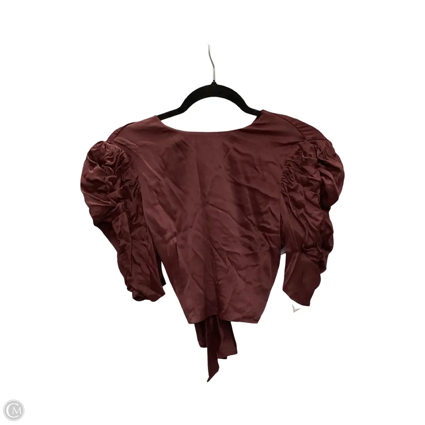 Designer Blouse Short Sleeve By Bardot In Red, Size: S