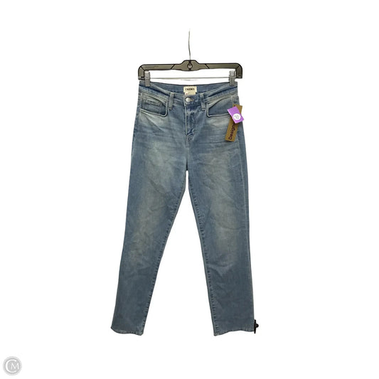 Designer Jeans Straight By L Agence In Blue Denim, Size: 2