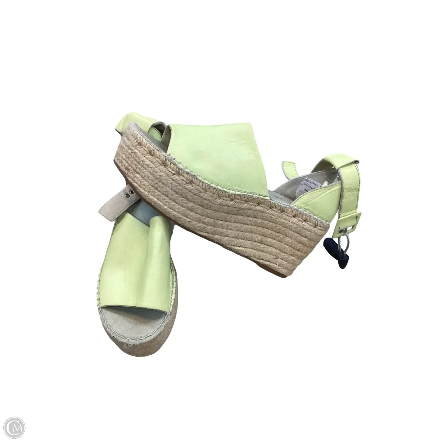 Sandals Heels Wedge By Free People In Green, Size: 9.5