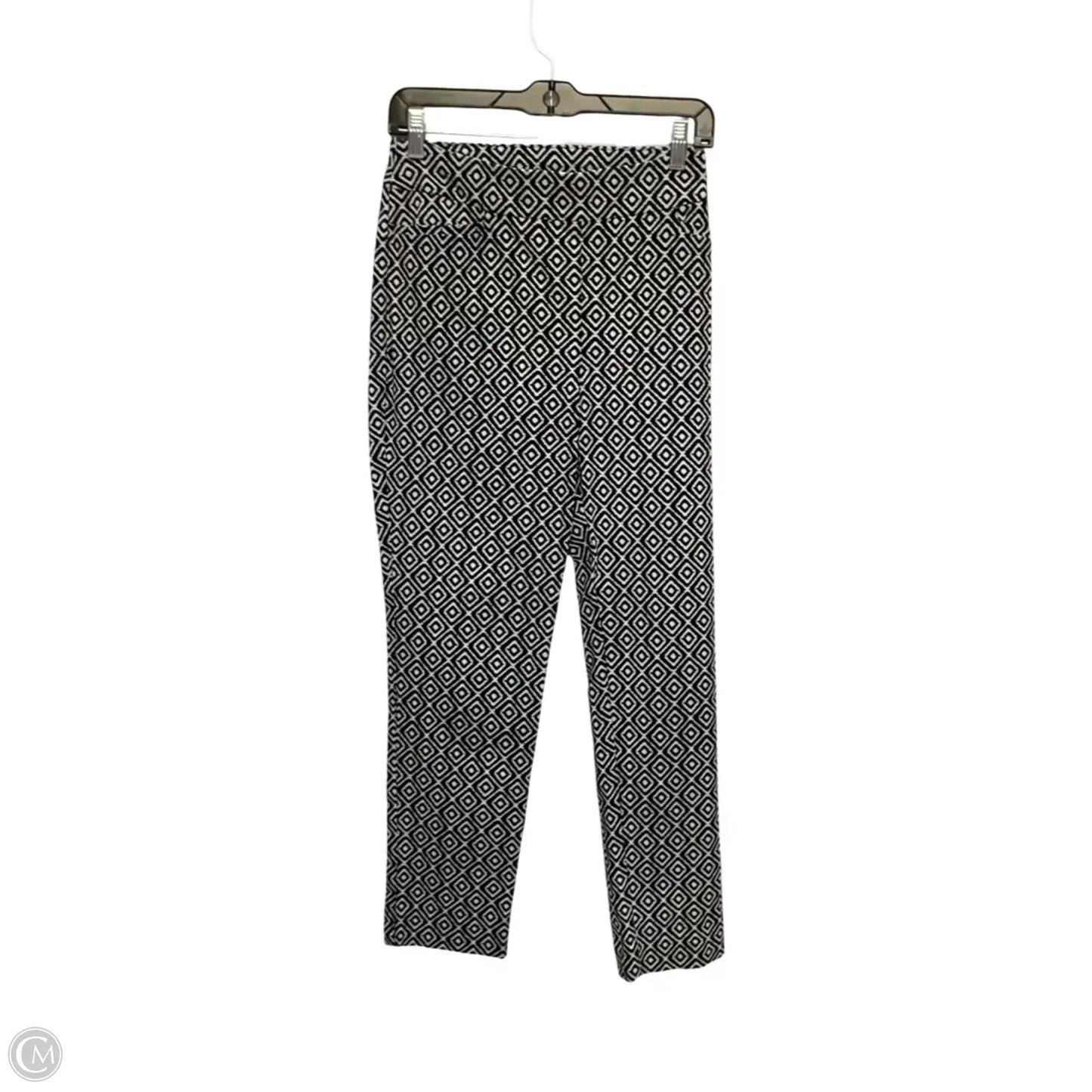Pants Cropped By Chicos In Black & White, Size: M
