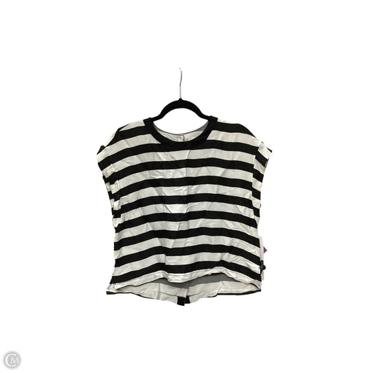 Blouse Short Sleeve By Maeve In Striped Pattern, Size: M