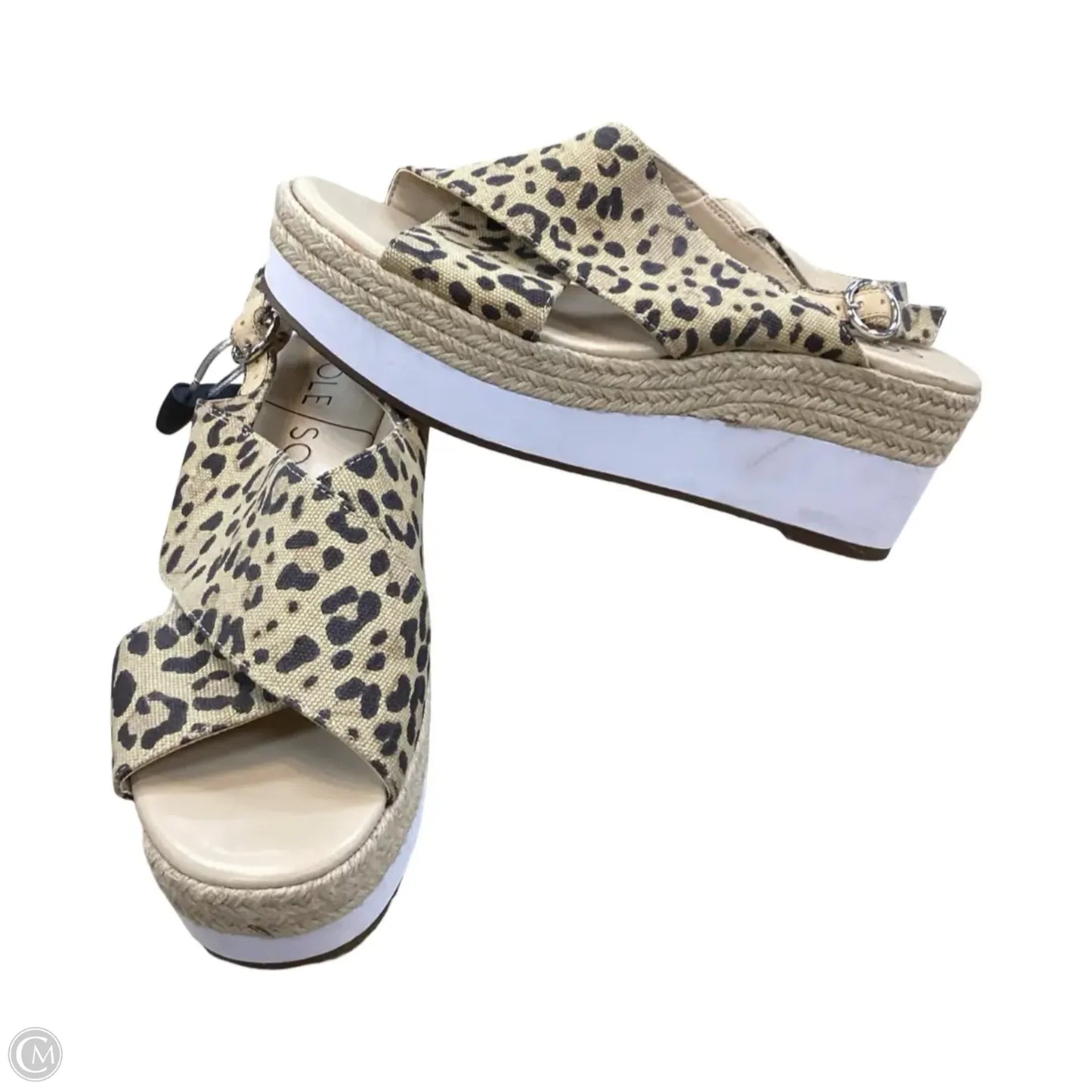 Sandals Heels Wedge By Sole Society In Animal Print, Size: 8
