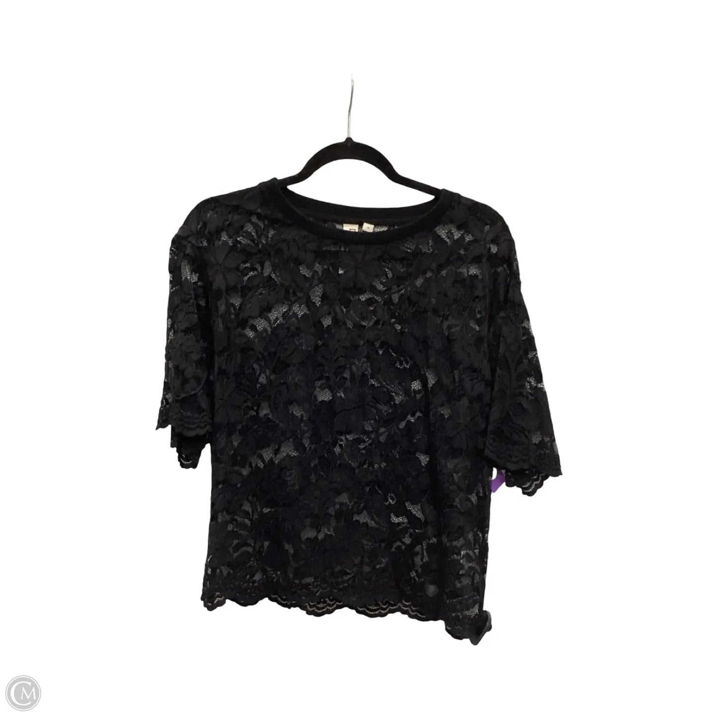 Blouse Short Sleeve By Dolan Left Coast In Black, Size: M