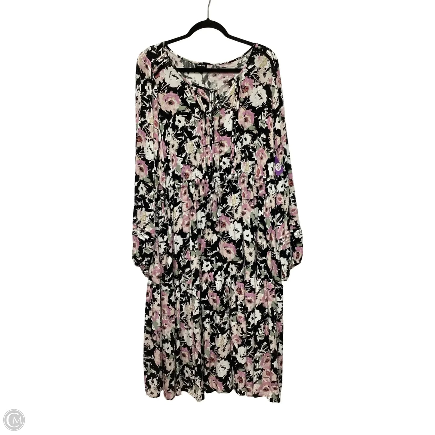 Dress Casual Midi By Torrid In Floral Print, Size: 1x
