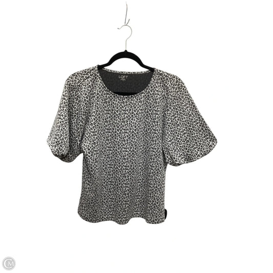 Blouse Short Sleeve By Loft In Animal Print, Size: S