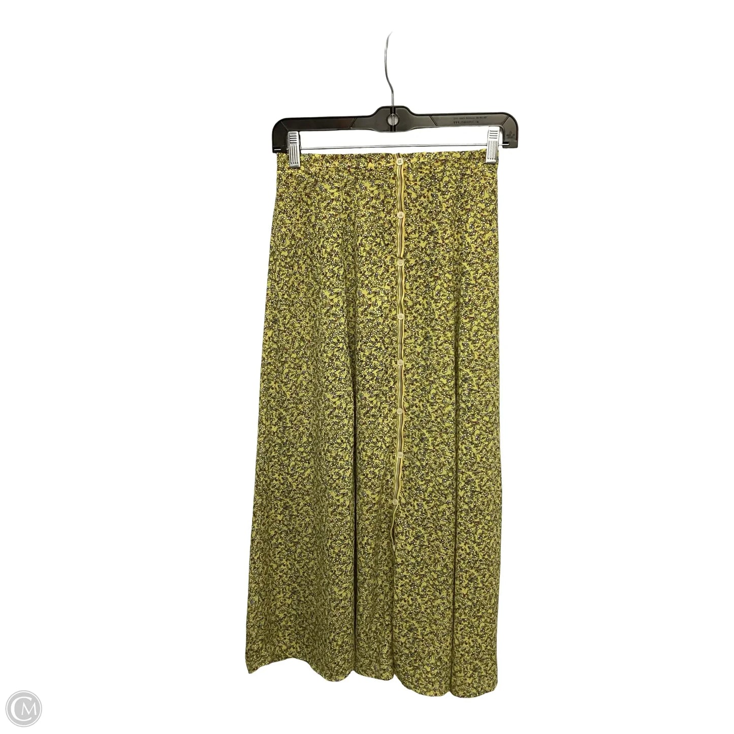 Skirt Midi By Max Studio In Yellow, Size: Xs