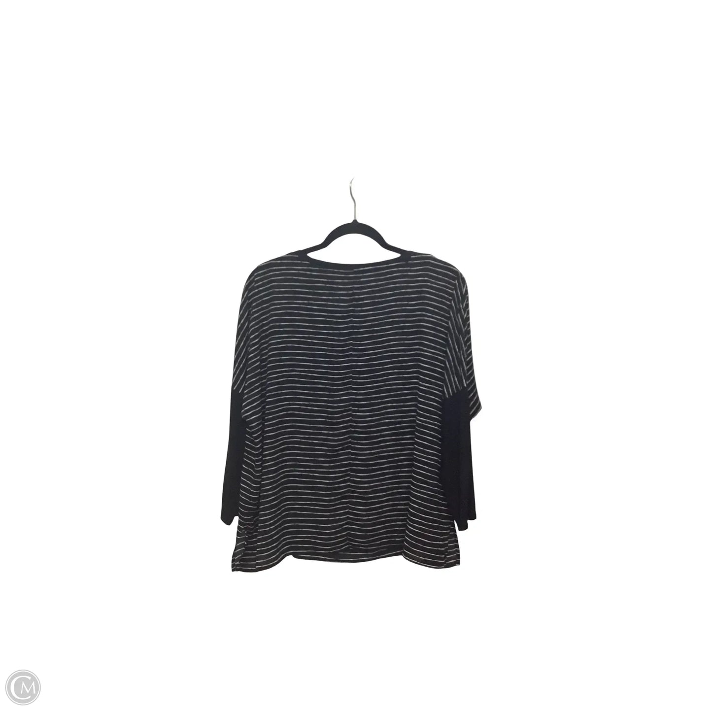 Blouse Long Sleeve By Chicos In Striped Pattern, Size: M