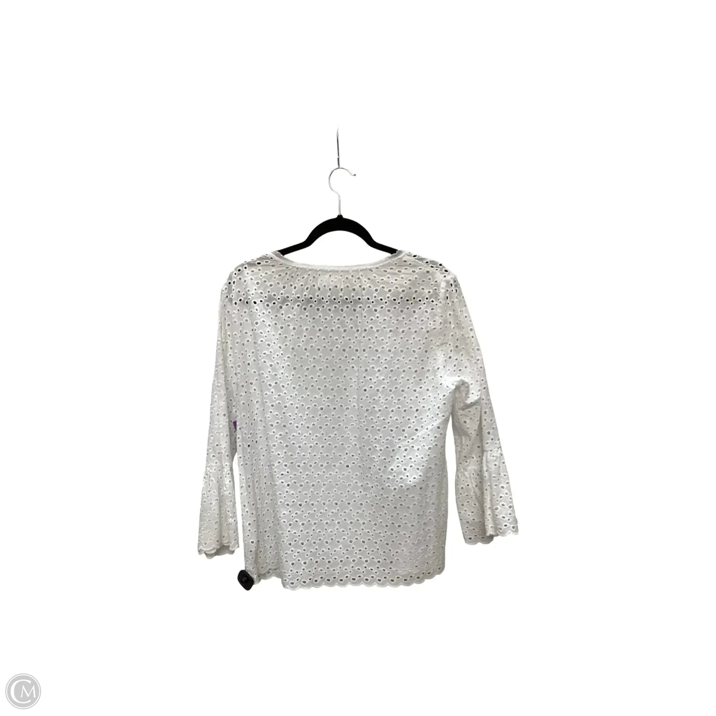 Blouse 3/4 Sleeve By Velvet By Graham & Spencer In White, Size: Xl
