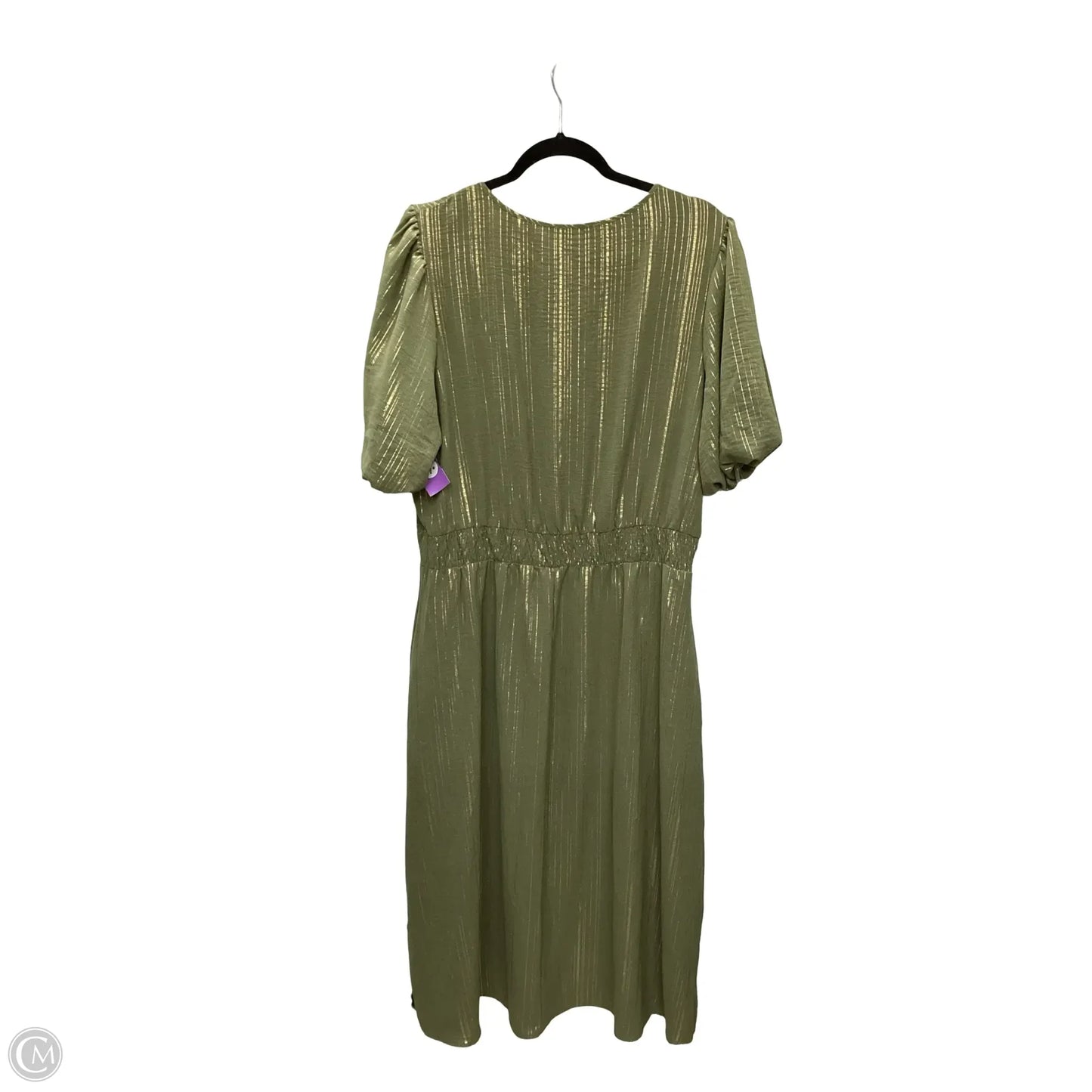 Dress Casual Midi By Clothes Mentor In Green, Size: 1x