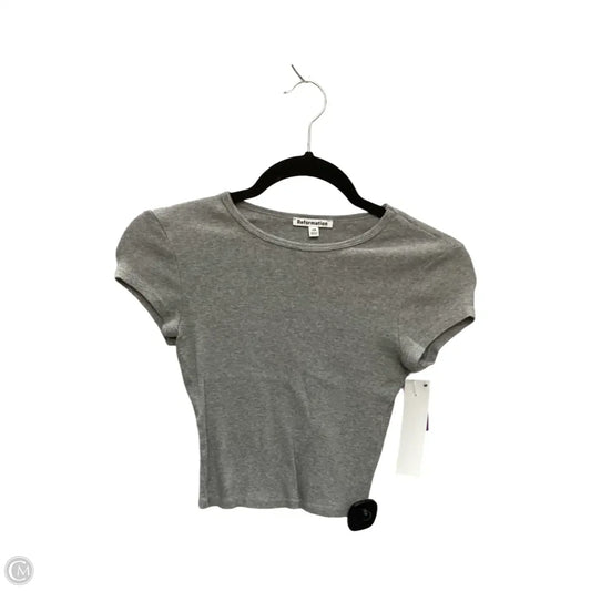 Designer Top Short Sleeve Basic By Reformation In Grey, Size: Xs