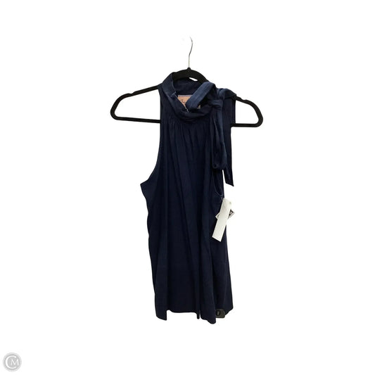 Designer Blouse Sleeveless By Grace Baker In Navy, Size: Xl