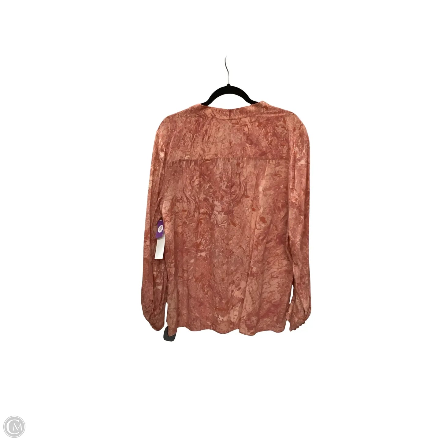 Blouse Designer By Lafayette 148 In Orange, Size: L
