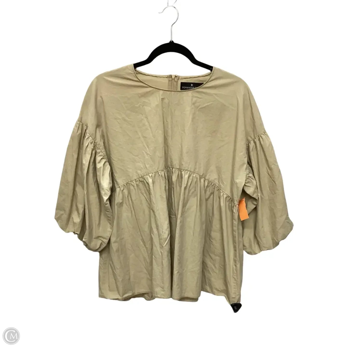 Top 3/4 Sleeve By Pomander Place In Beige, Size: M