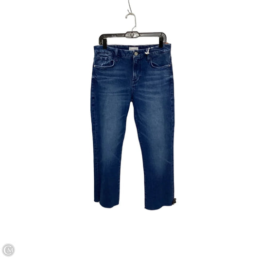 Jeans Straight By Frame In Blue Denim, Size: 6