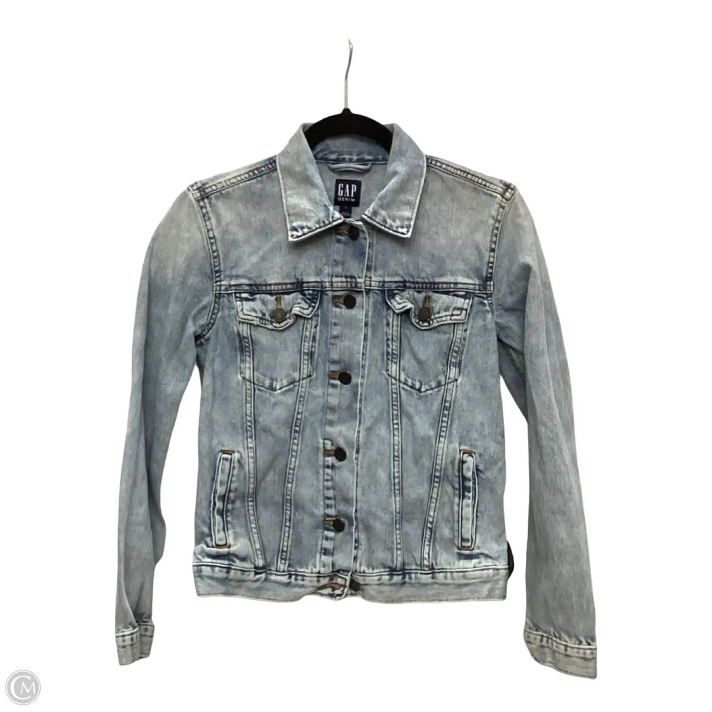 Jacket Denim By Gap In Blue Denim, Size: S