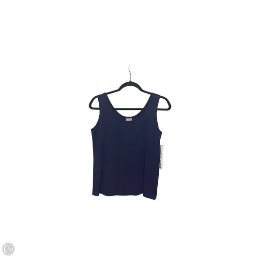 Blouse Sleeveless By Chicos In Navy, Size: M