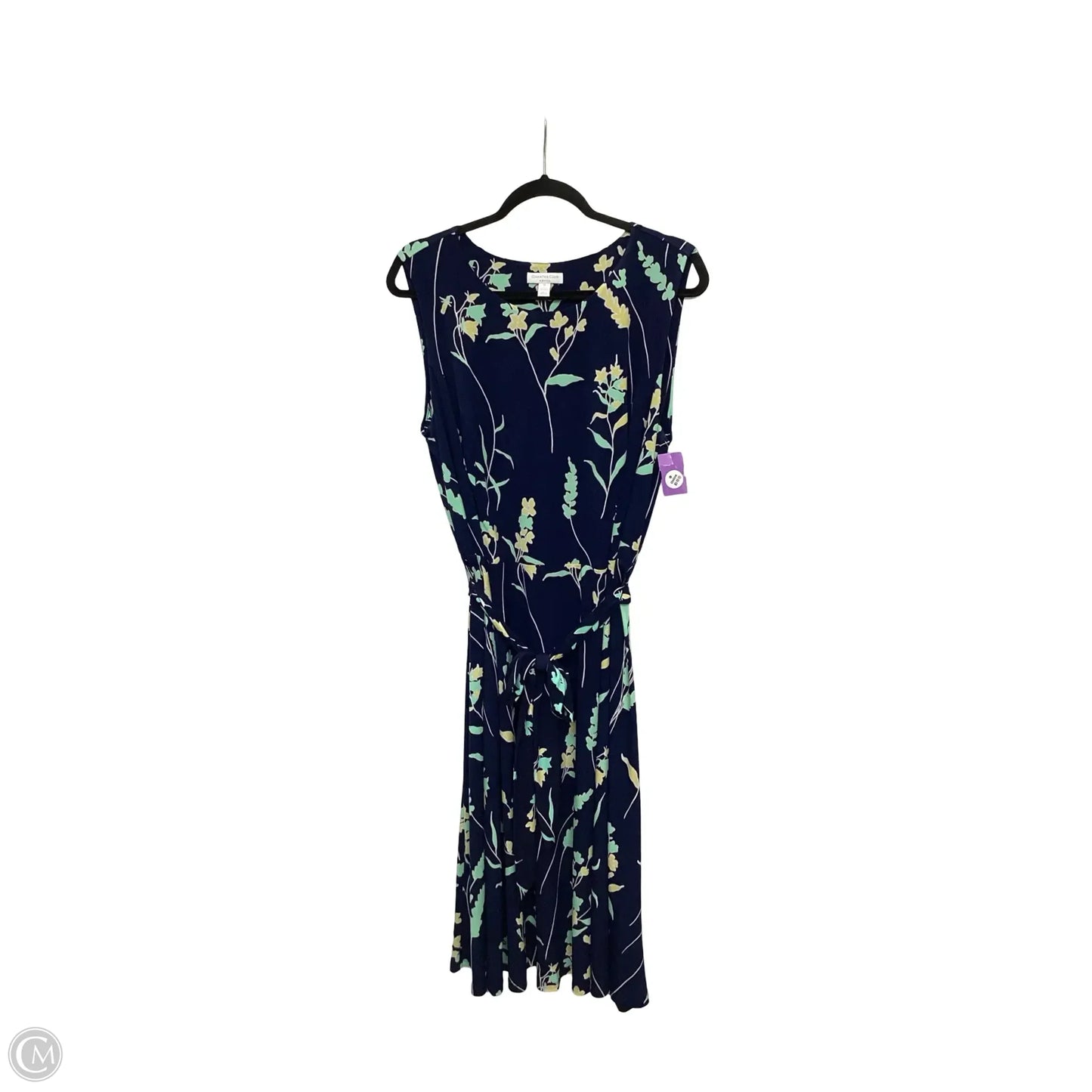 Dress Casual Midi By Charter Club In Navy, Size: 1x