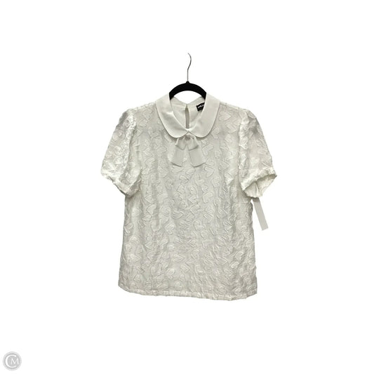 Blouse Designer By Karl Lagerfeld In White, Size: 8