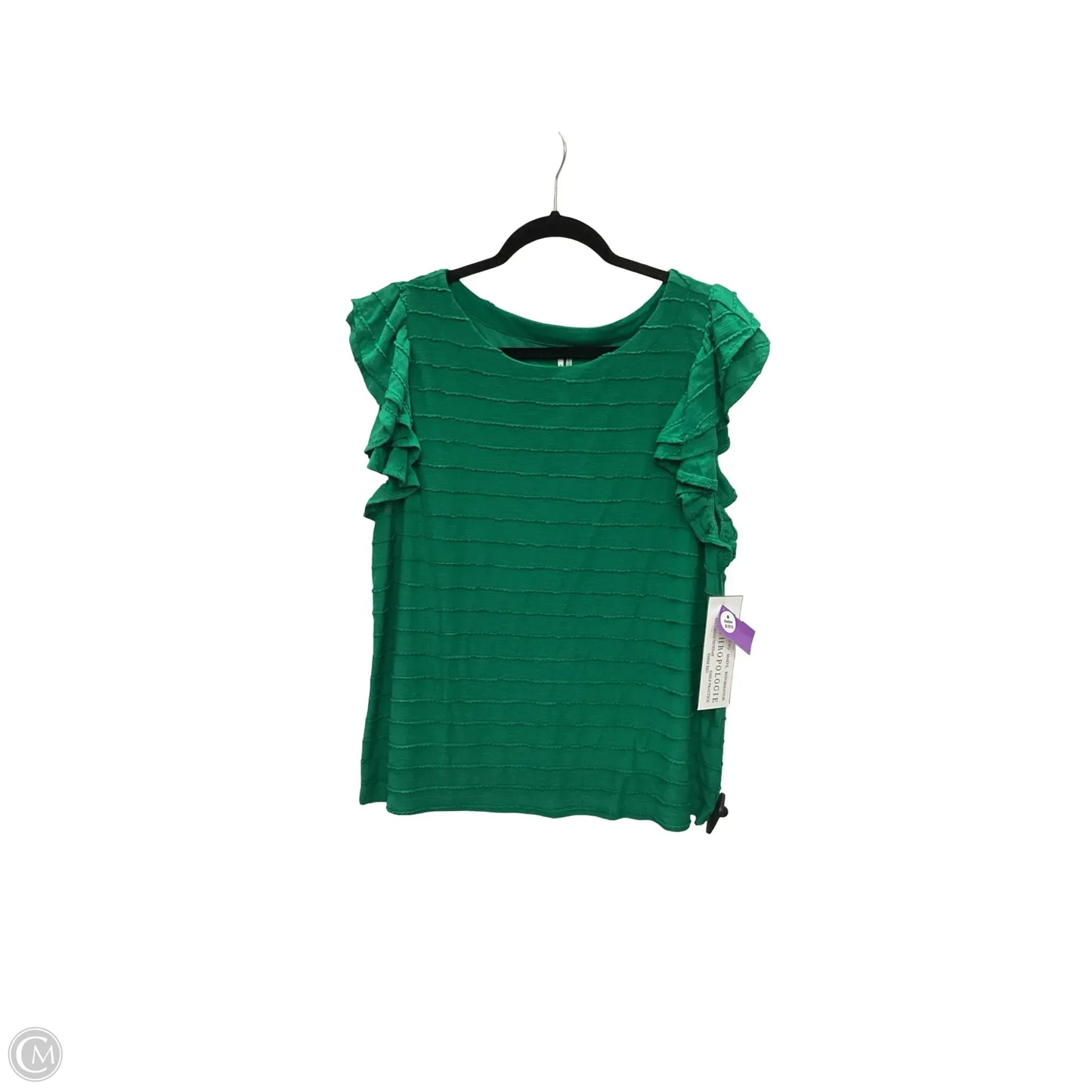 Blouse Short Sleeve By Anthropologie In Green, Size: Xl