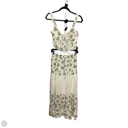 Skirt Set 2pc By Clothes Mentor In Floral Print, Size: L