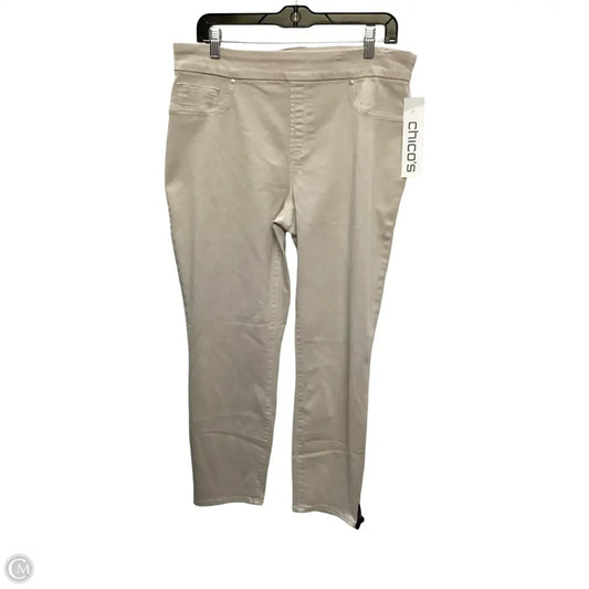 Jeans Skinny By Chicos In Tan, Size: L