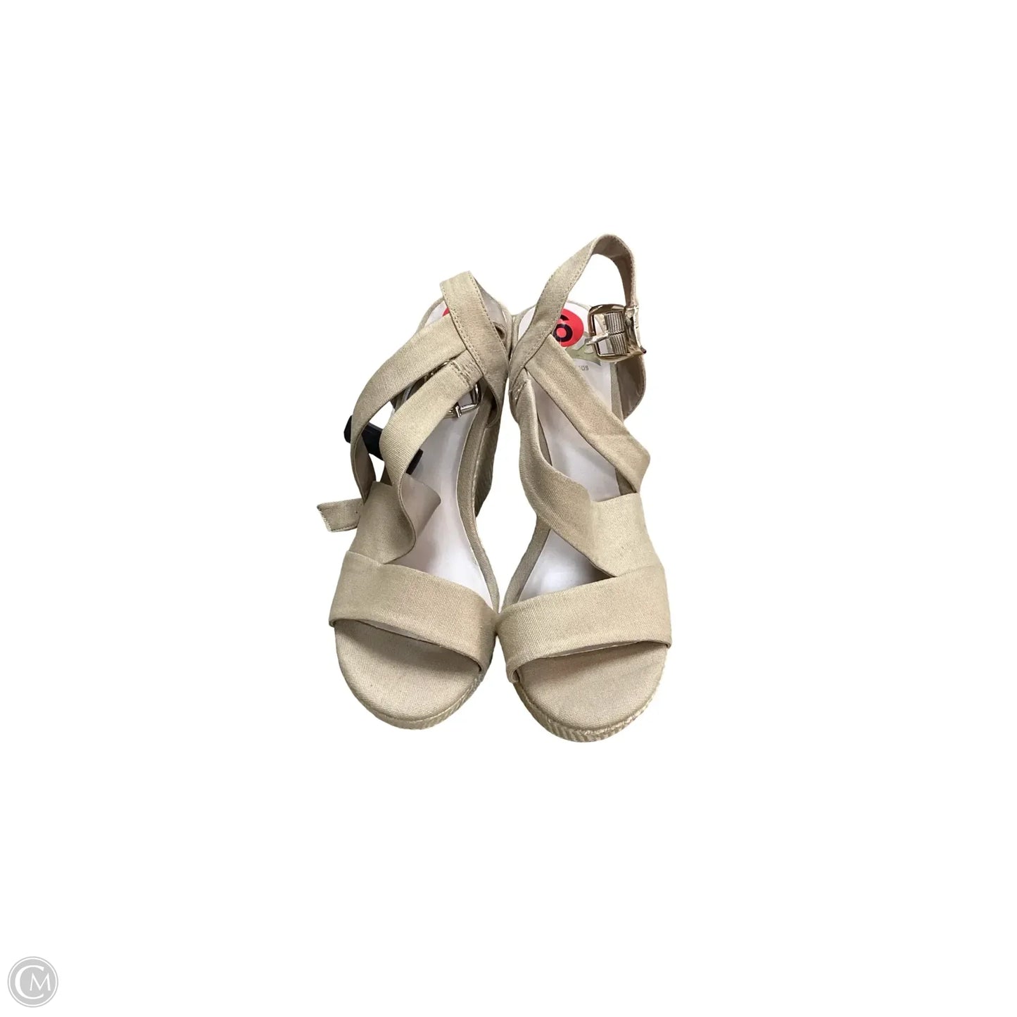 Sandals Heels Wedge By Fergie In Tan, Size: 6