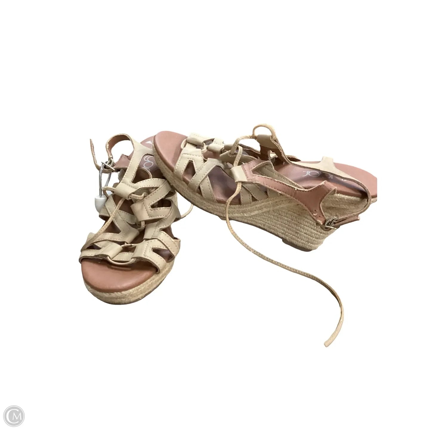 Sandals Heels Wedge By Sugar In Tan, Size: 6.5