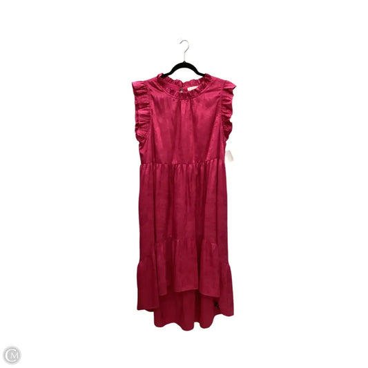 Dress Casual Midi By Karlie In Pink, Size: L