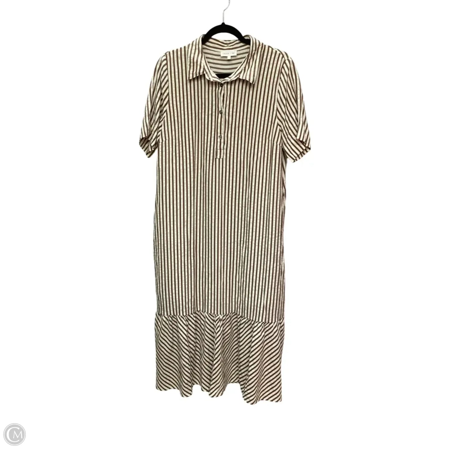 Dress Casual Maxi By Entro In Striped Pattern, Size: L