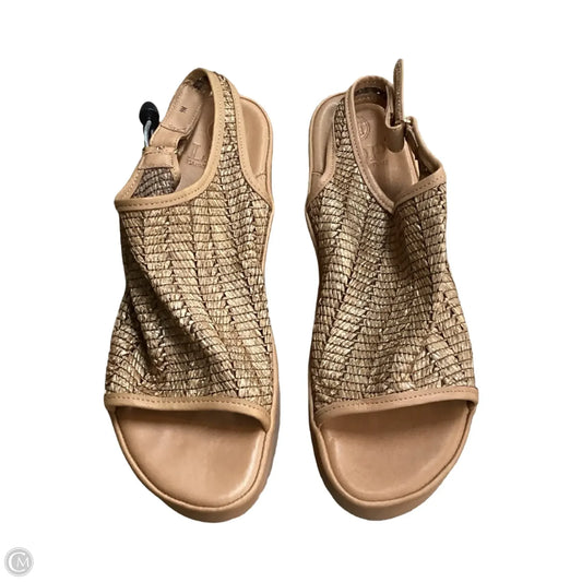 Sandals Heels Wedge By Clothes Mentor In Brown, Size: 9