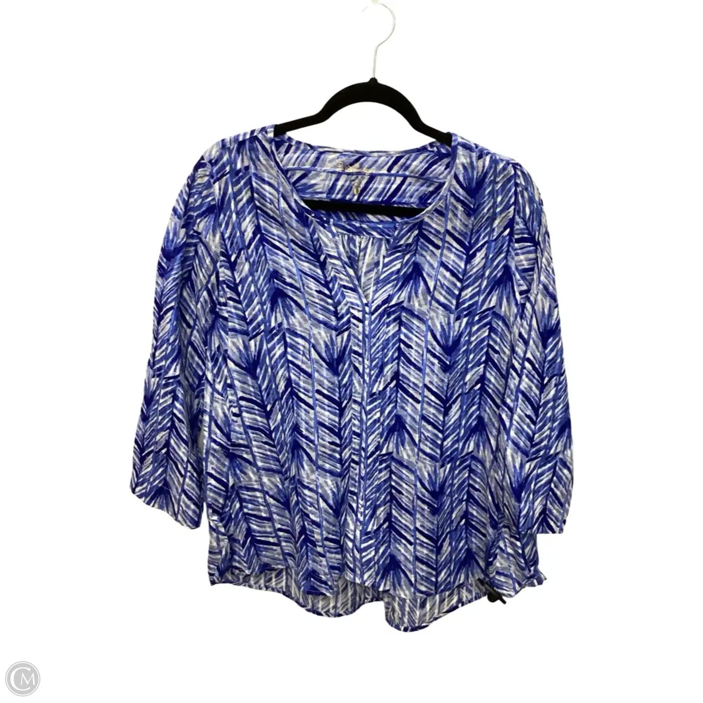Blouse Designer By Lilly Pulitzer In Blue, Size: S