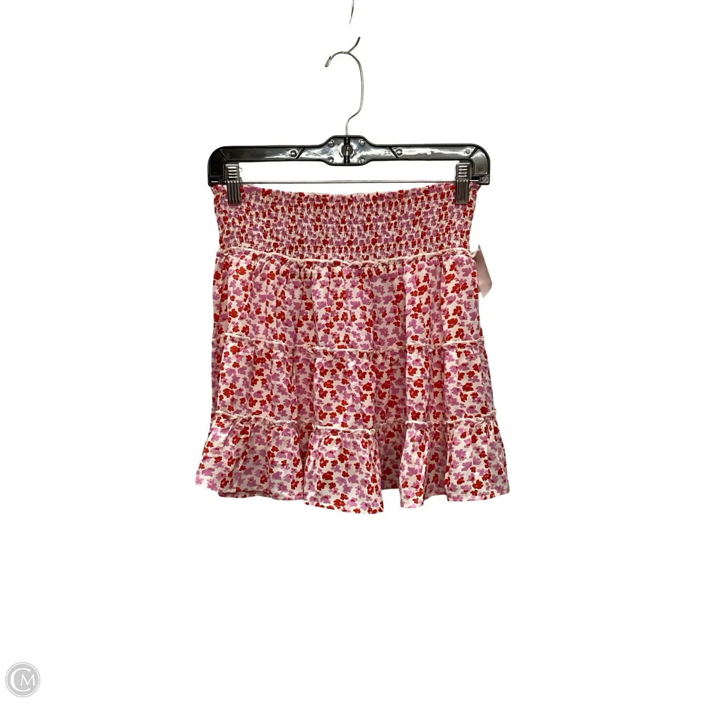 Skirt Mini & Short By Pink Lily In Floral Print, Size: M