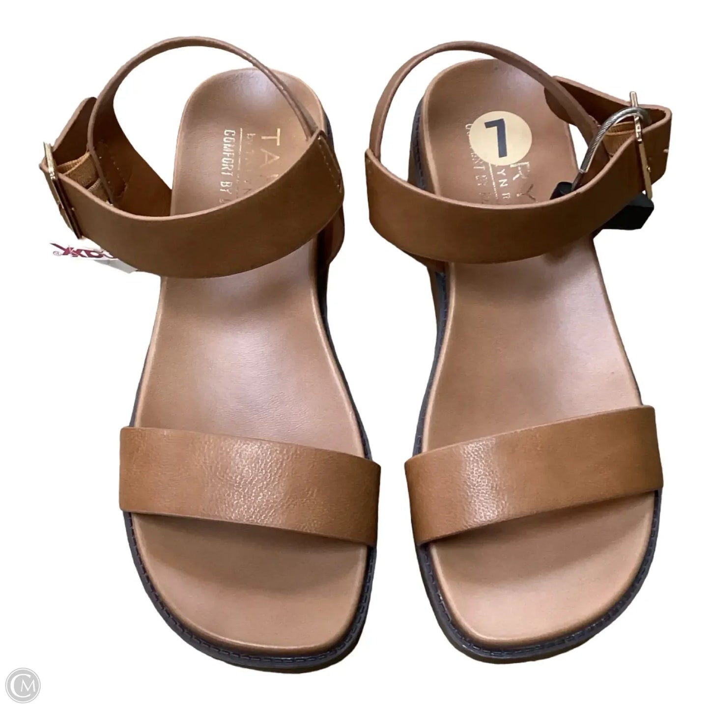Sandals Heels Platform By Taryn Rose In Brown, Size: 7