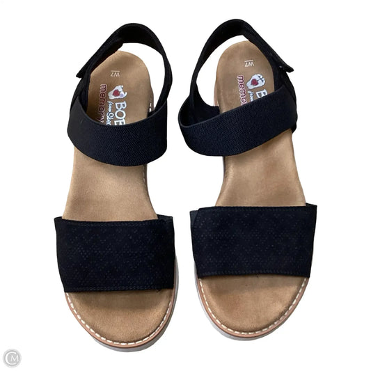 Sandals Heels Wedge By Bobs In Black, Size: 7