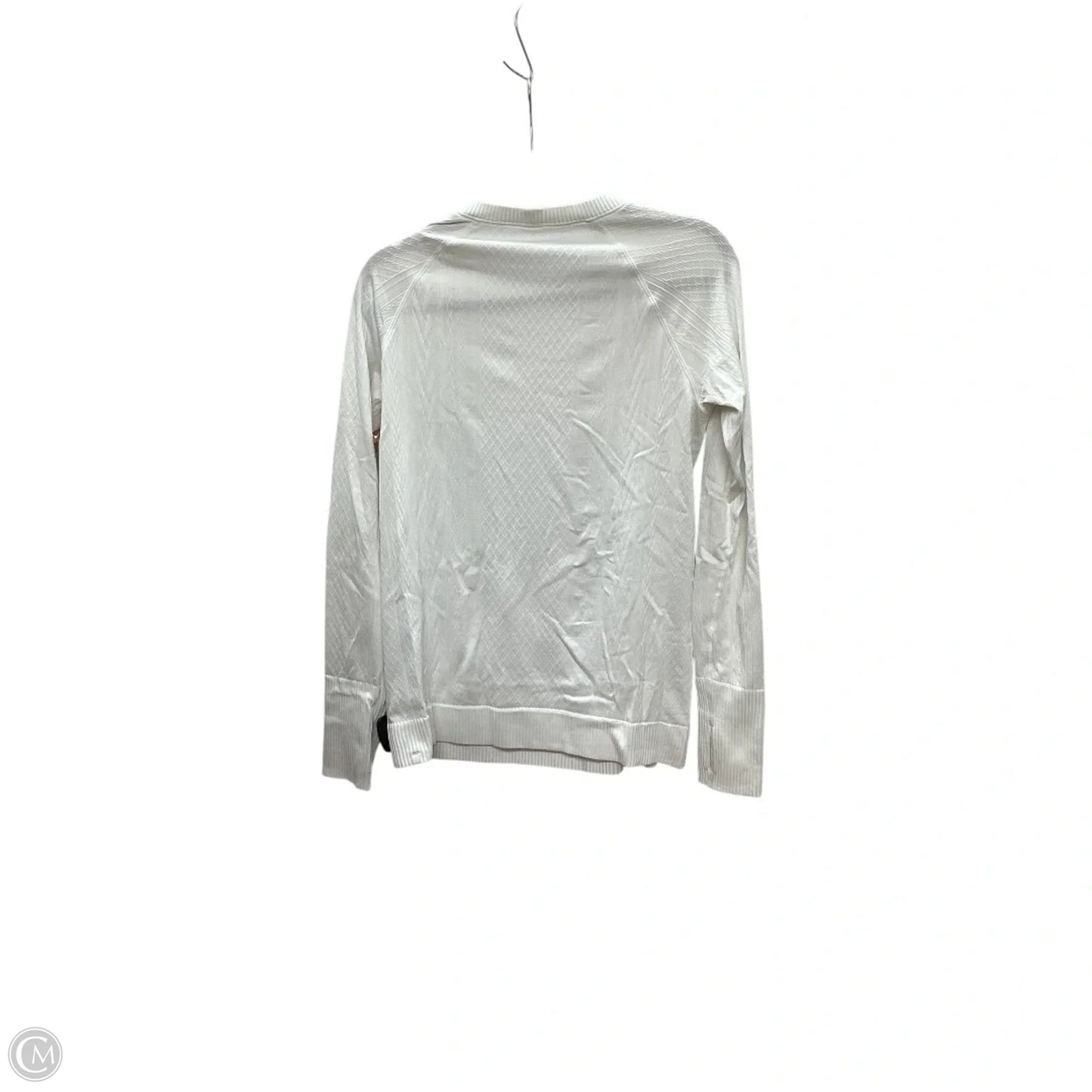 Athletic Top Long Sleeve Crewneck By Lululemon In White, Size: 8