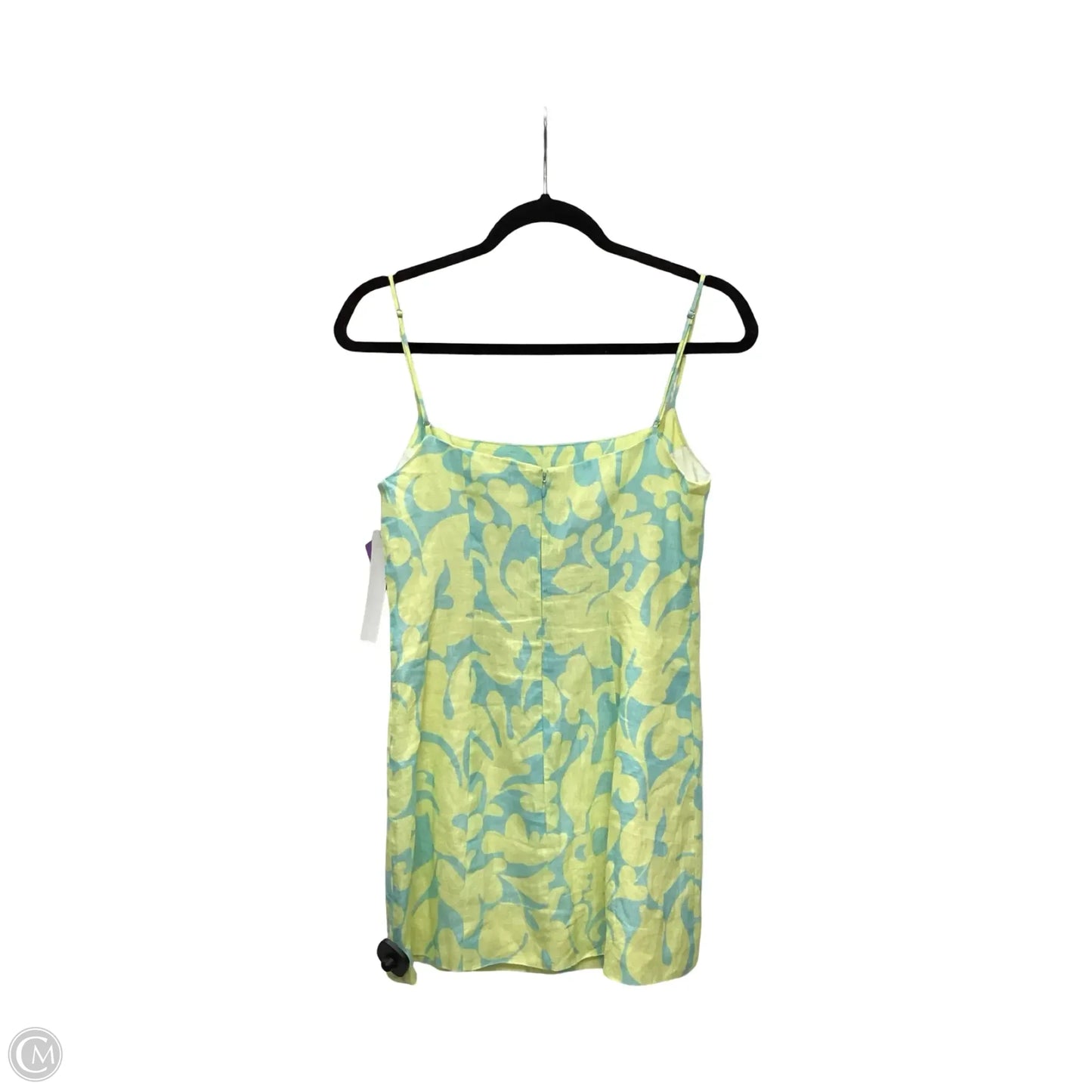 Designer Dress Casual Short By Rhode In Blue & Yellow, Size: 4