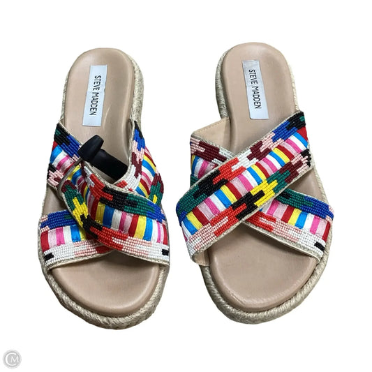 Sandals Flats By Steve Madden In Multi-colored, Size: 10
