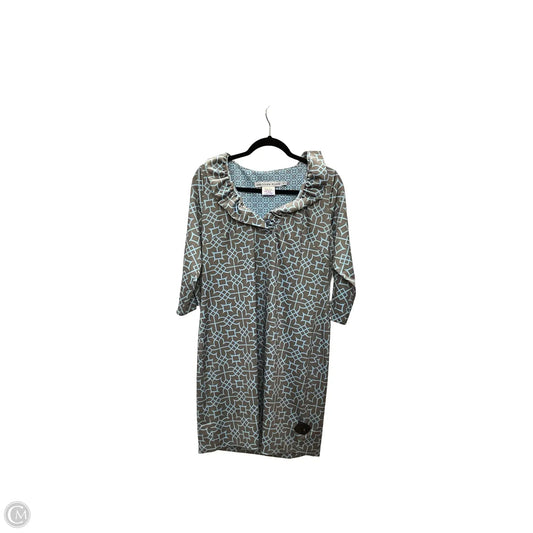 Designer Dress Casual Short By Gretchen Scott In Geometric Pattern, Size: Xl