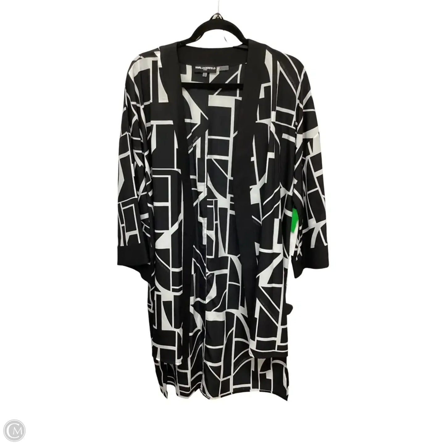 Kimono Designer By Karl Lagerfeld In Geometric Pattern, Size: S