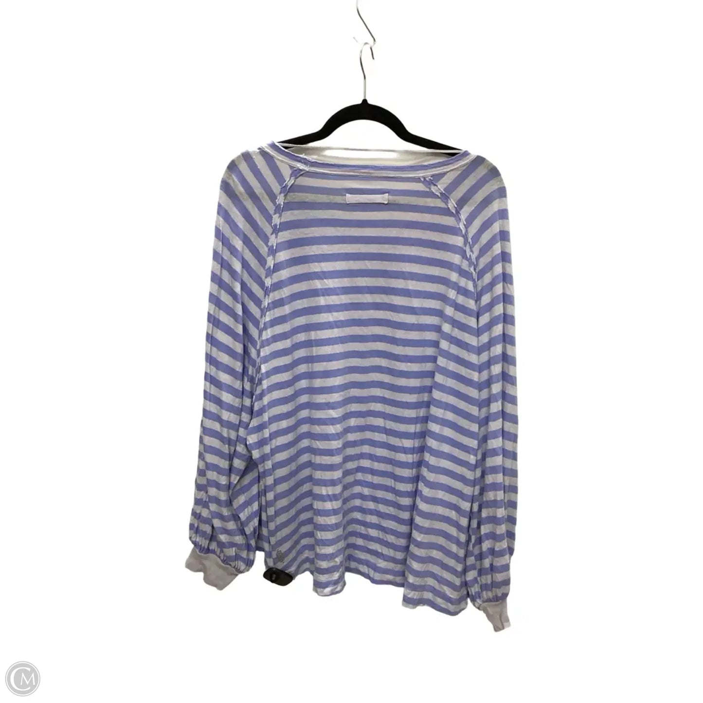 Blouse Long Sleeve By Free People In Striped Pattern, Size: S