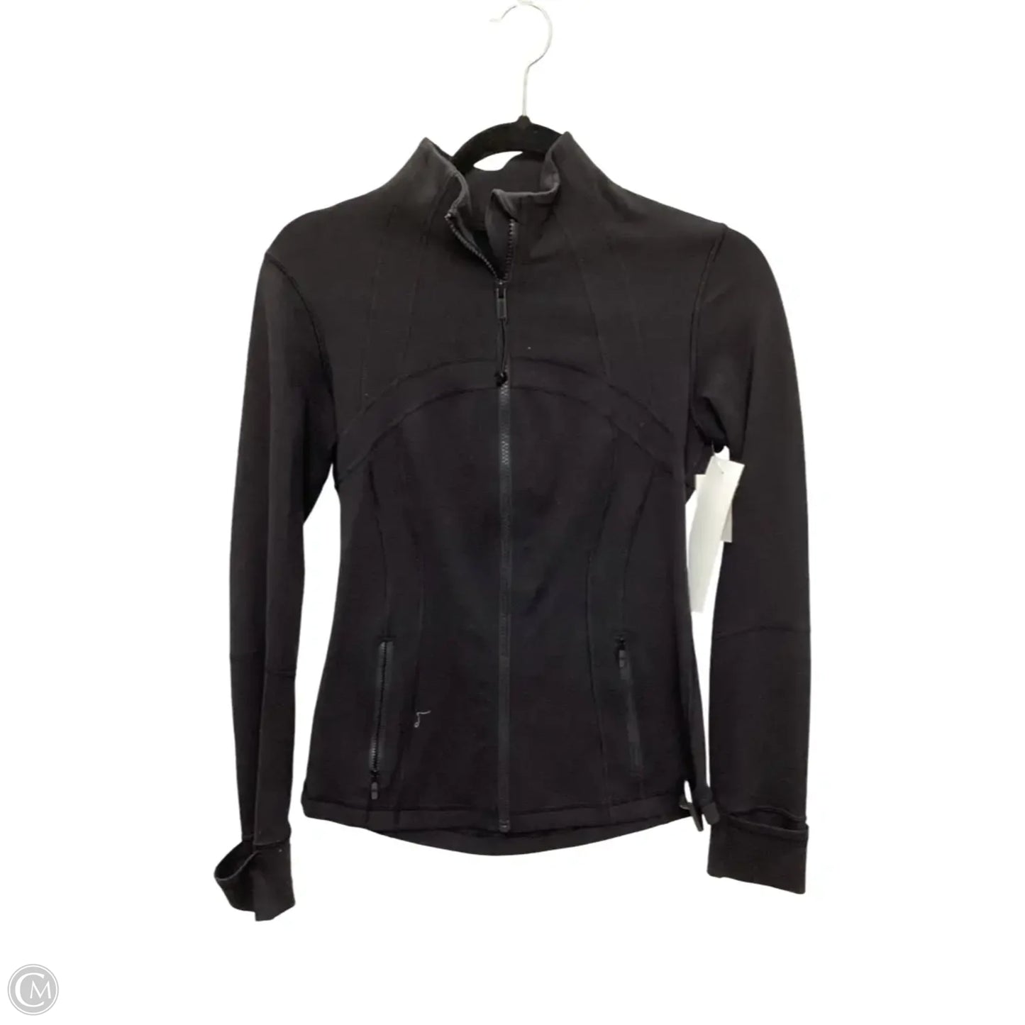 Athletic Jacket By Lululemon In Black, Size: 6