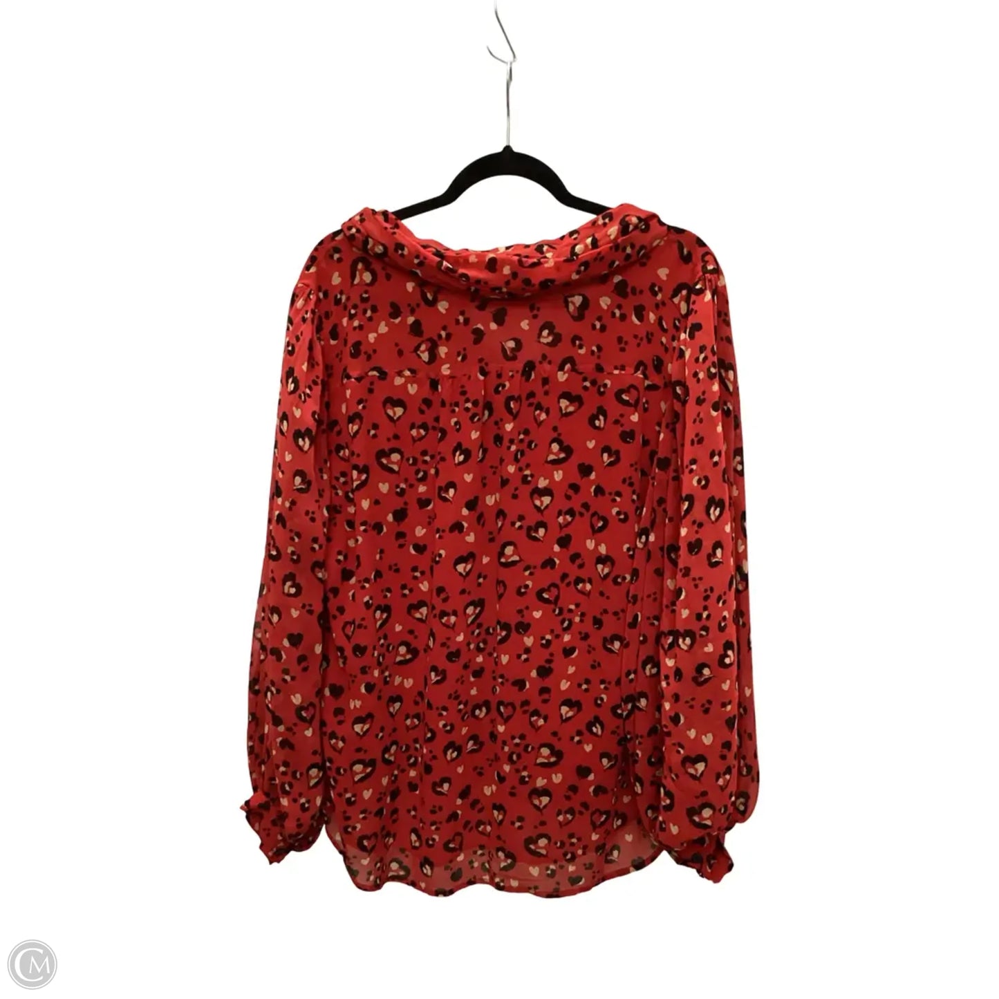 Blouse Long Sleeve By Chicos In Red, Size: Xl