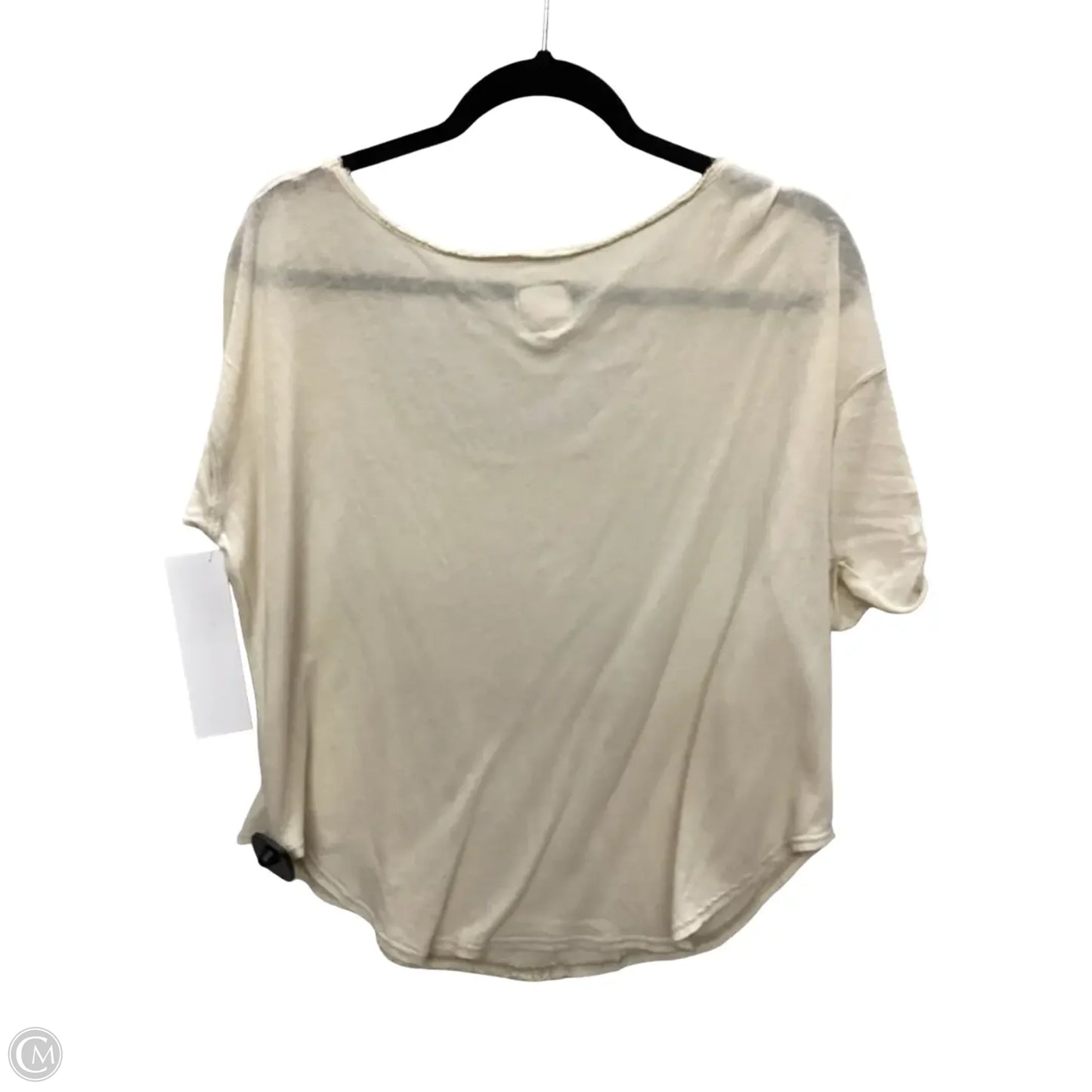 Blouse Short Sleeve By Free People In Cream, Size: Xs