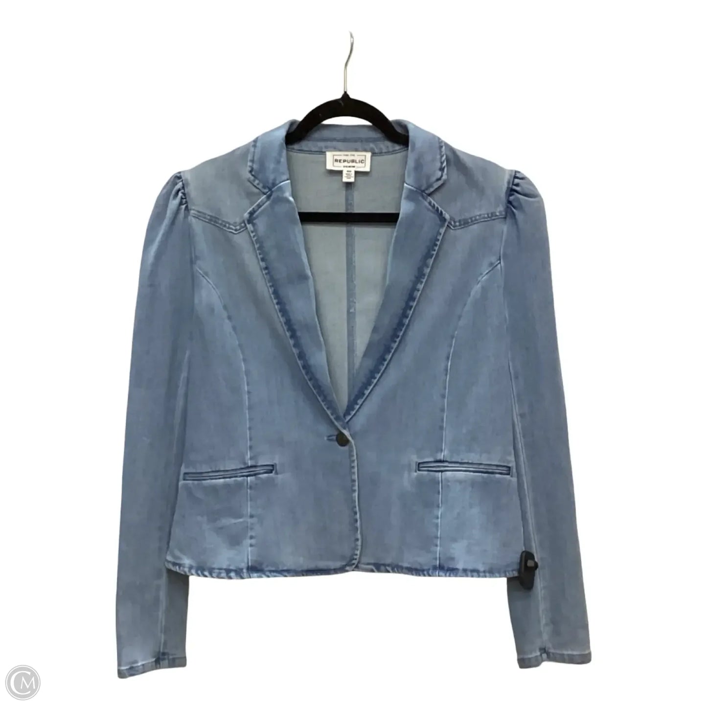 Blazer By For The Republic In Blue Denim, Size: M