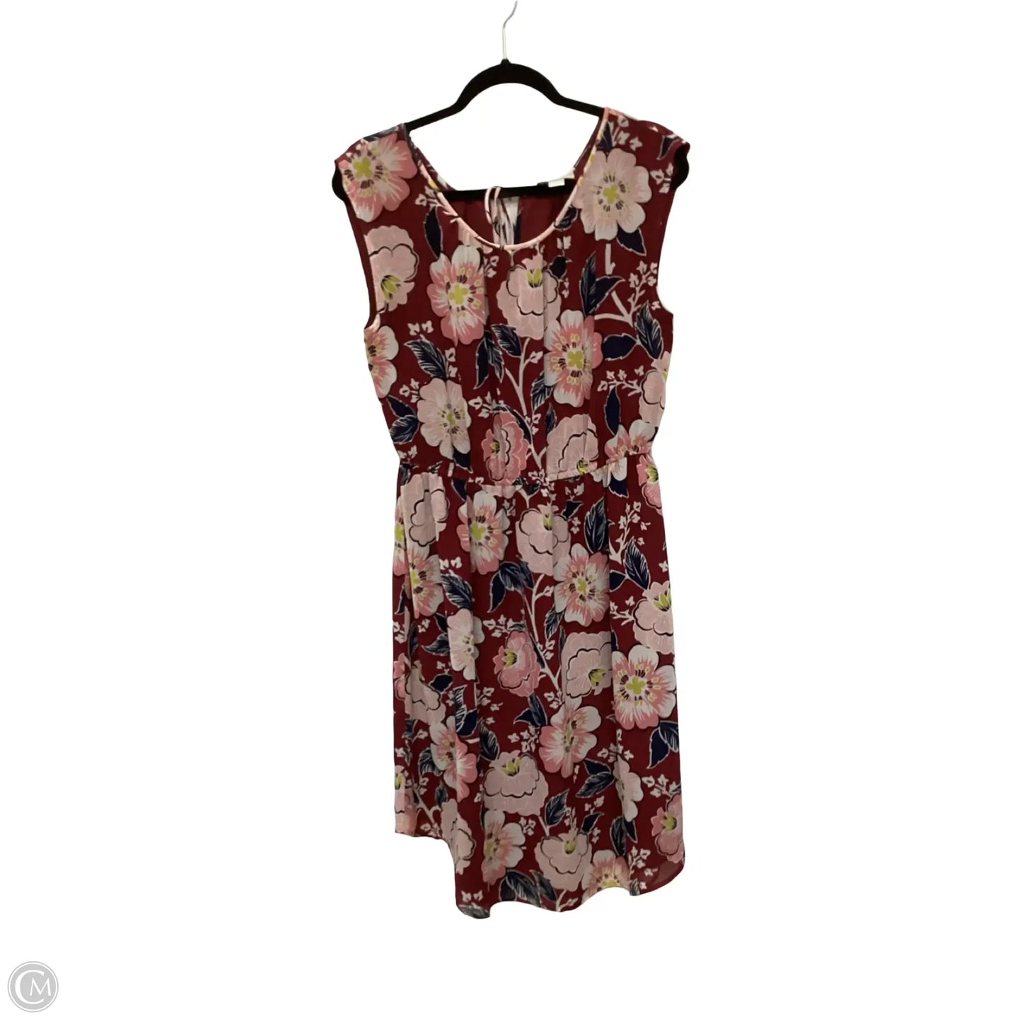 Dress Casual Midi By Loft In Floral Print, Size: L