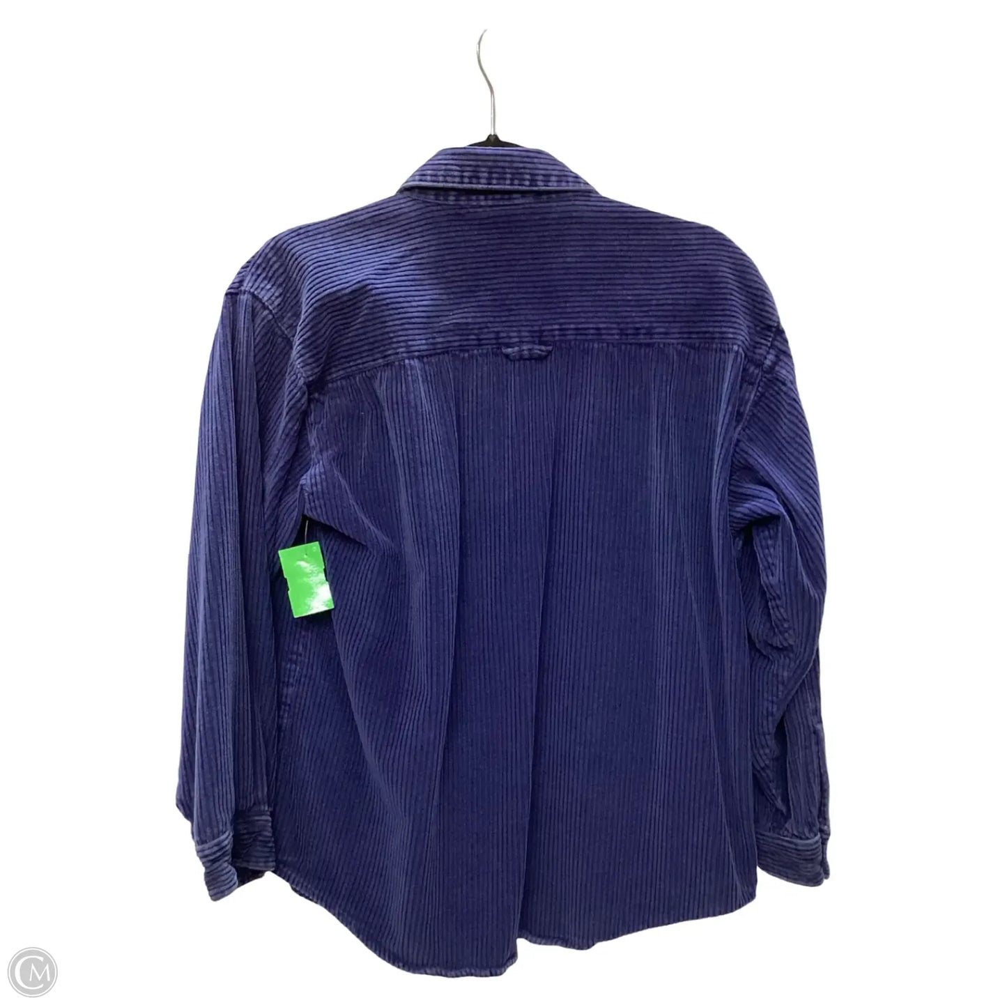 Jacket Shirt By Clothes Mentor In Blue, Size: S