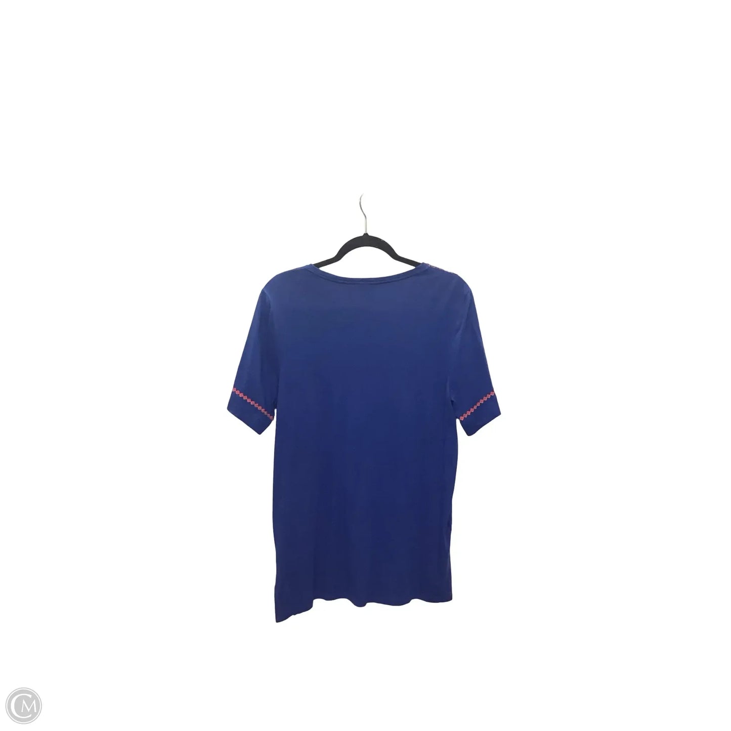 Blouse Short Sleeve By Chicos In Blue, Size: L